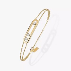 14K/18K Genuine Gold Messika Move Classique Bracelet Diamond Flexible