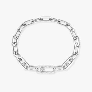 14K/18K Genuine Gold Messika Move Link Bracelet Diamond Flexible