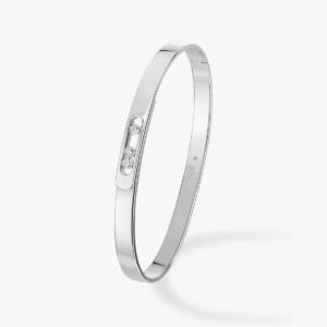 14K/18K Genuine Gold Messika Move Noa SM Bangle Large Size Bracelet Diamond Flexible