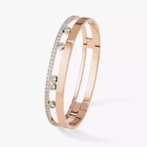 14K/18K Genuine Gold Messika Move Romane Bangle Diamond Flexible