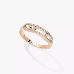 14K/18K Genuine Gold Messika Baby Move Pave Ring Diamond Flexible
