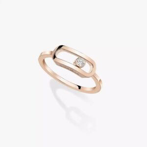 14K/18K Genuine Gold Messika Move Uno Gold LM Ring Diamond Flexible