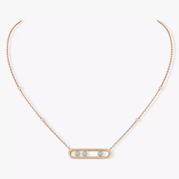 14K/18K Genuine Gold Messika Move Necklace Diamond Flexible