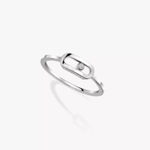 14K/18K Genuine Gold Messika Gold Move Uno Ring Diamond Flexible