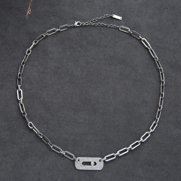 14K/18K Genuine Gold Messika Move Link Necklace Diamond Flexible