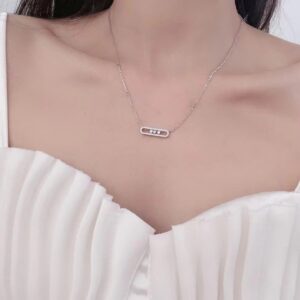 14K/18K Genuine Gold Messika Baby Move Pave Nacklace Diamond Flexible
