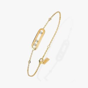 14K/18K Genuine Gold Messika Baby Move Bracelet Diamond Flexible
